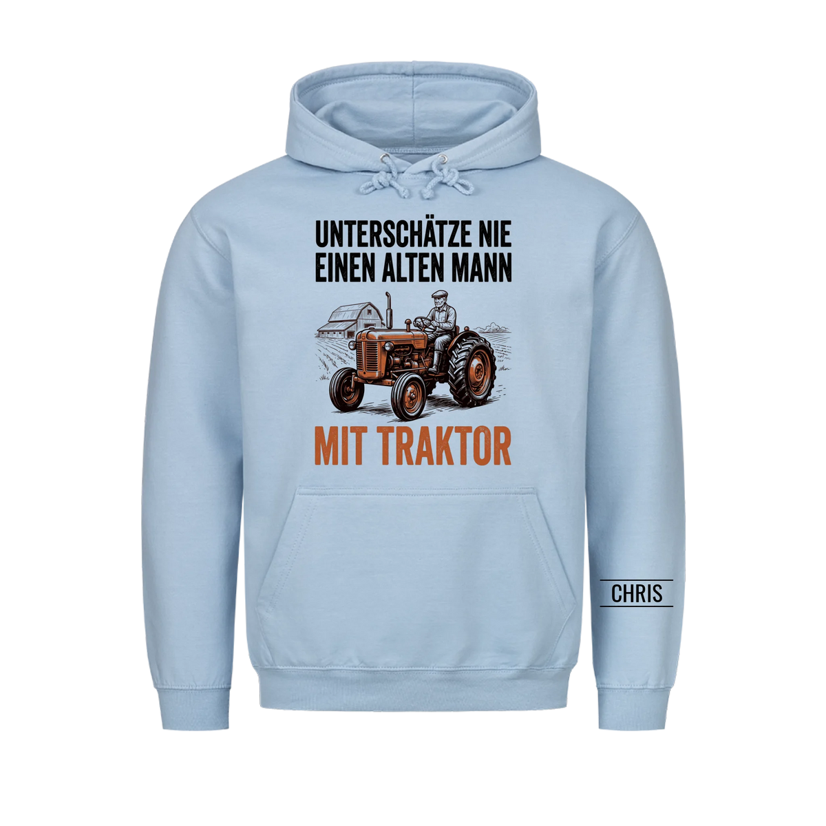 Unterschätze nie einen alten Mann mit Traktor - Lustiges Geschenk für Landwirt, Papa & Opa - Personalisiertes Shirt