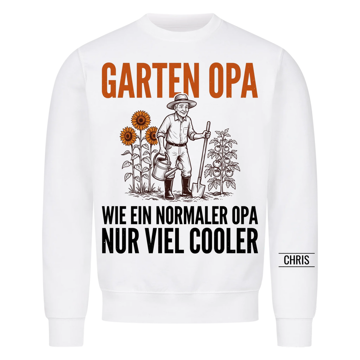 Garten Opa Wie ein normaler Opa nur viel cooler - Lustiges Geschenk für Gärtner, Opa, Opi & Großvater - Personalisiertes Shirt