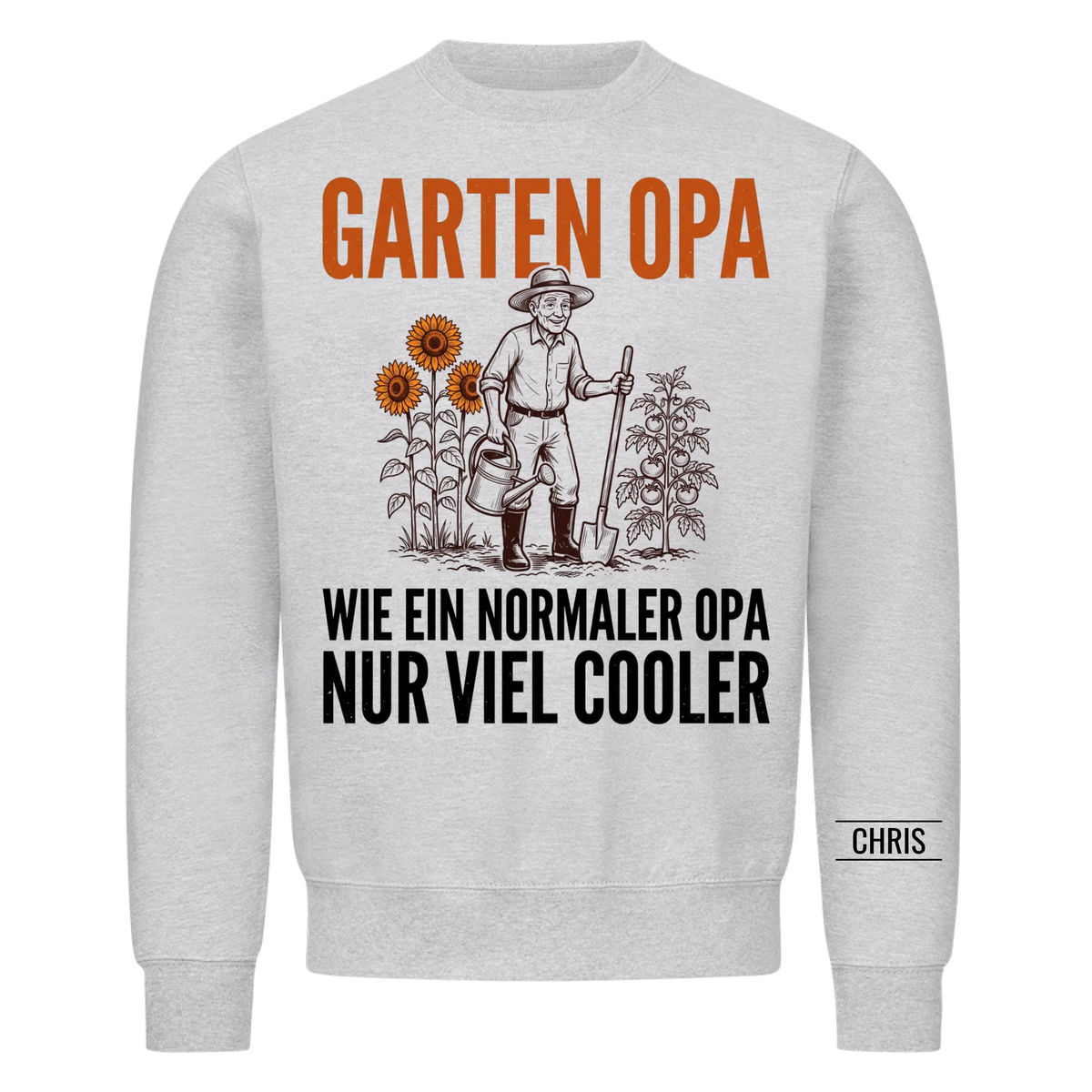 Garten Opa Wie ein normaler Opa nur viel cooler - Lustiges Geschenk für Gärtner, Opa, Opi & Großvater - Personalisiertes Shirt