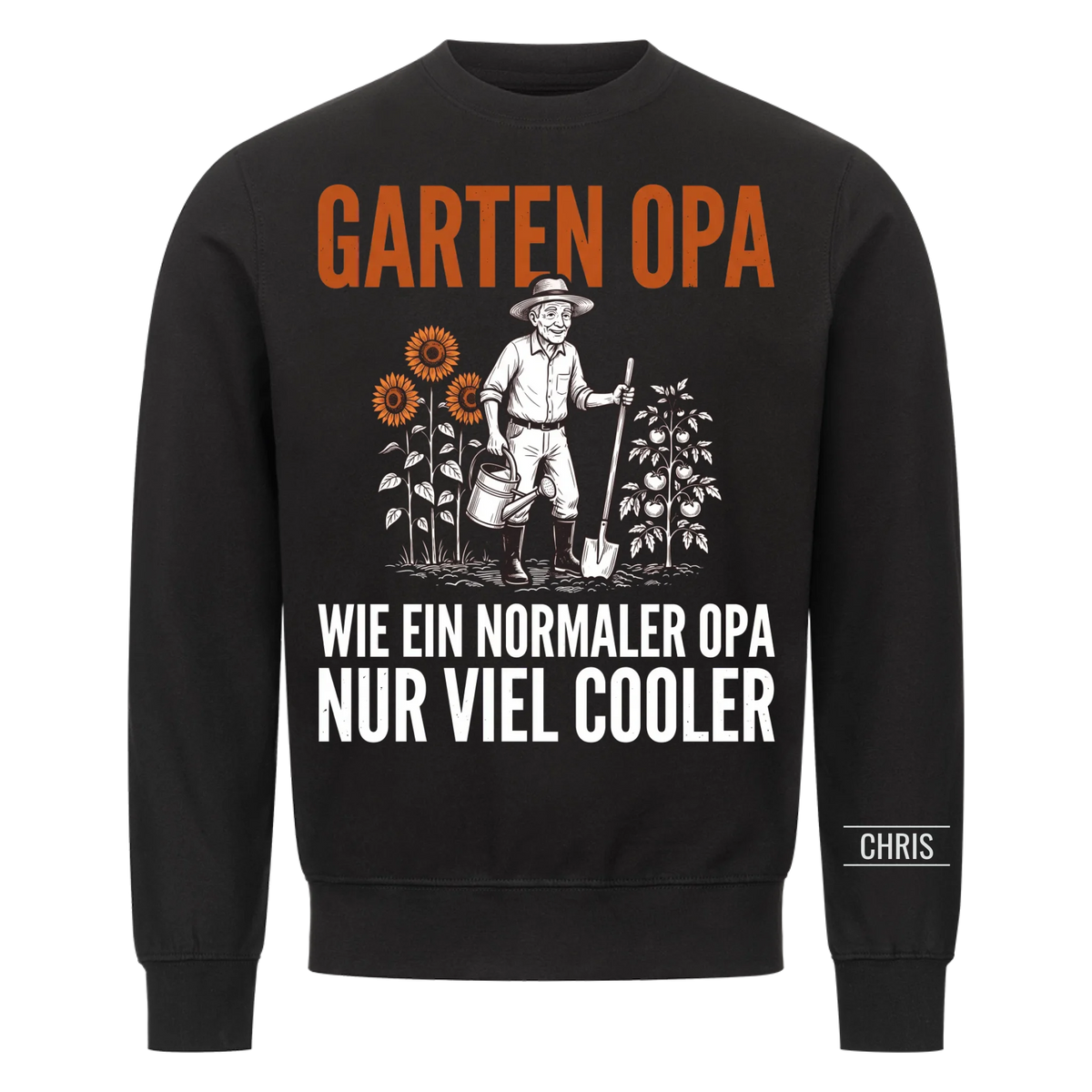 Garten Opa Wie ein normaler Opa nur viel cooler - Lustiges Geschenk für Gärtner, Opa, Opi & Großvater - Personalisiertes Shirt