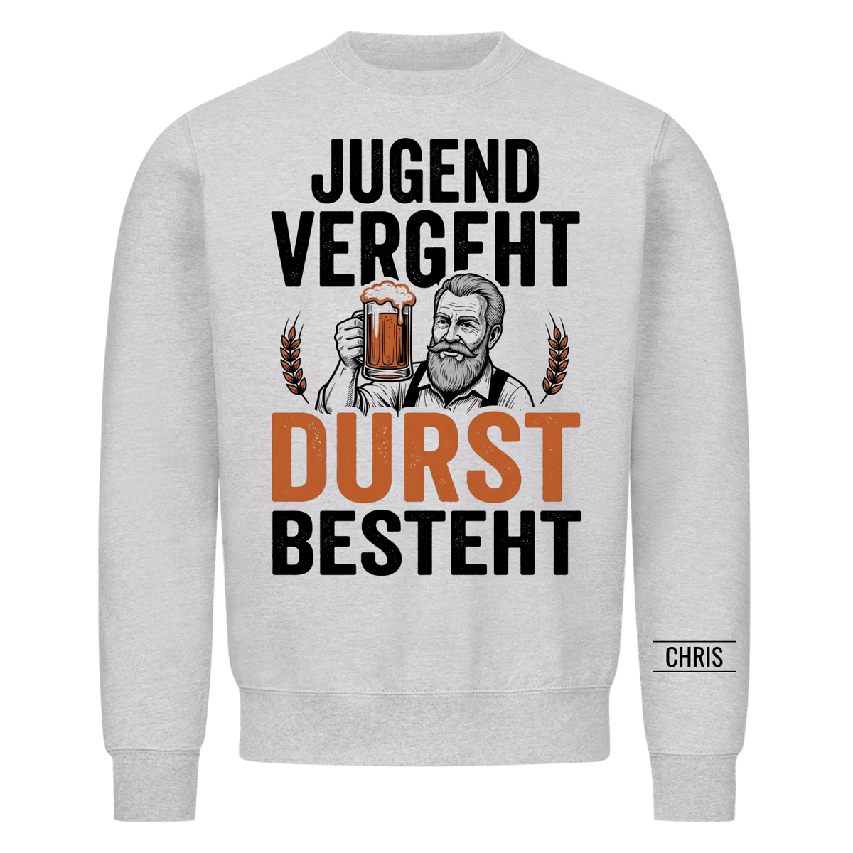 Jugend vergeht Durst besteht - Lustiges Geschenk für Biertrinker, Männer, Papa & Opa - Personalisiertes Shirt