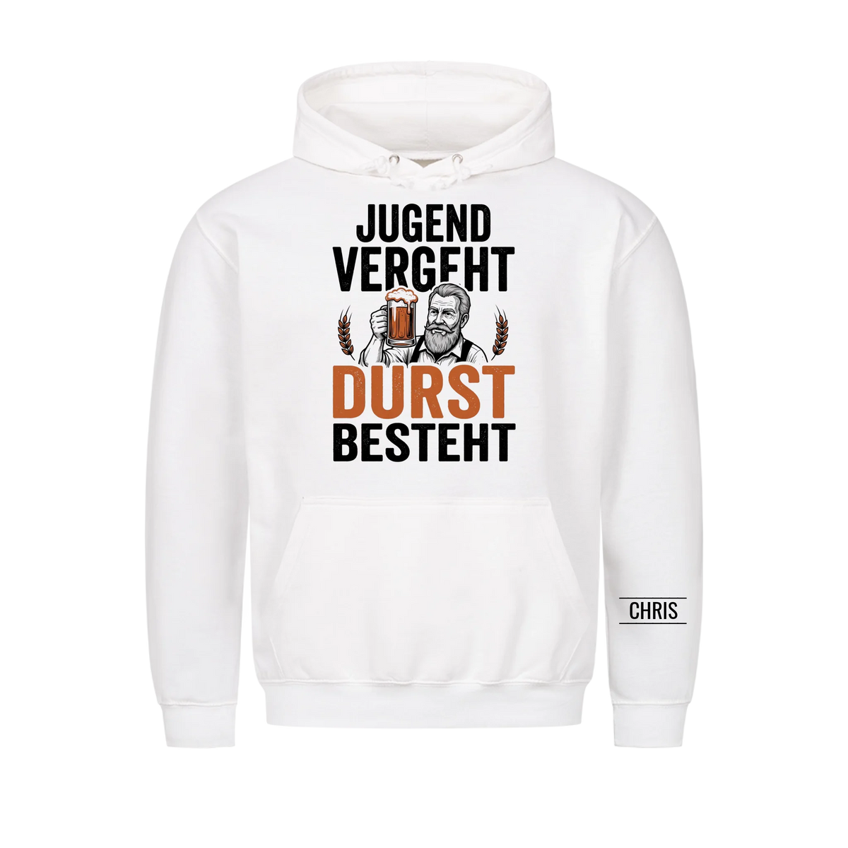Jugend vergeht Durst besteht - Lustiges Geschenk für Biertrinker, Männer, Papa & Opa - Personalisiertes Shirt