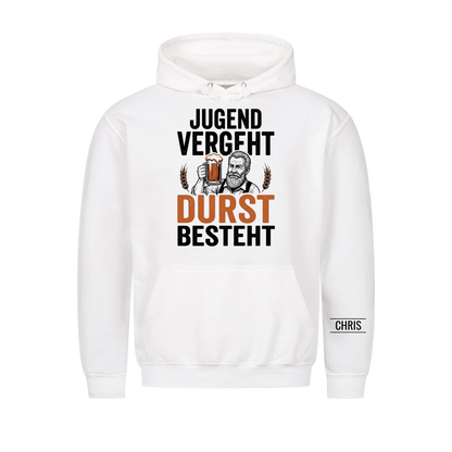 Jugend vergeht Durst besteht - Lustiges Geschenk für Biertrinker, Männer, Papa & Opa - Personalisiertes Shirt