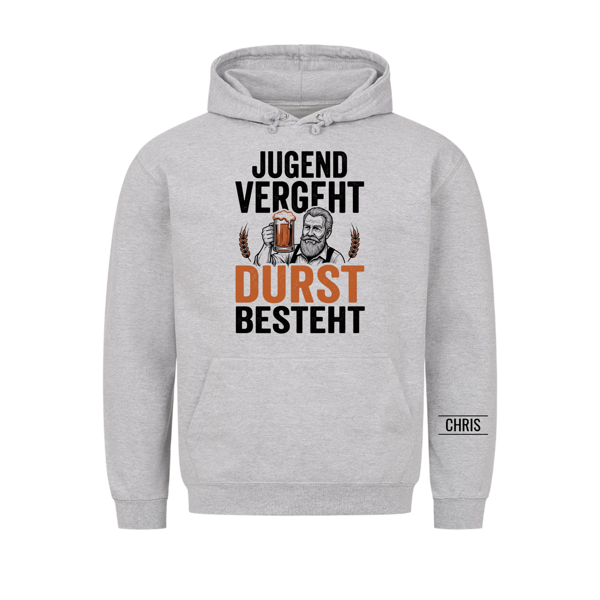 Jugend vergeht Durst besteht - Lustiges Geschenk für Biertrinker, Männer, Papa & Opa - Personalisiertes Shirt