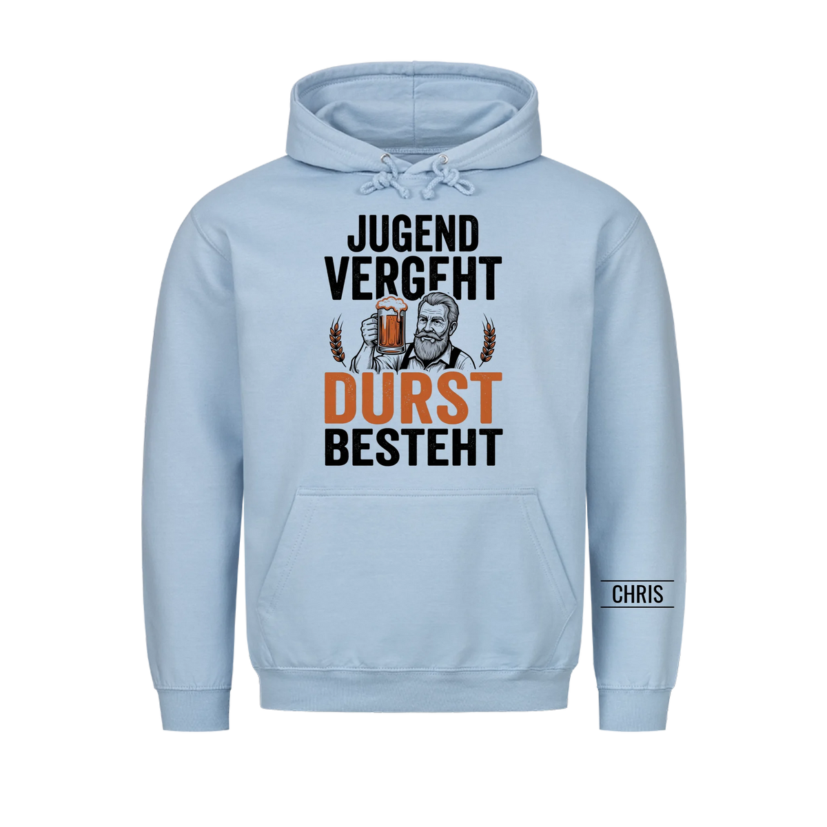 Jugend vergeht Durst besteht - Lustiges Geschenk für Biertrinker, Männer, Papa & Opa - Personalisiertes Shirt