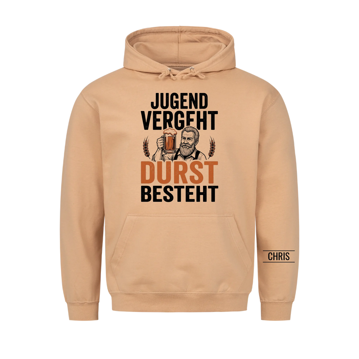 Jugend vergeht Durst besteht - Lustiges Geschenk für Biertrinker, Männer, Papa & Opa - Personalisiertes Shirt