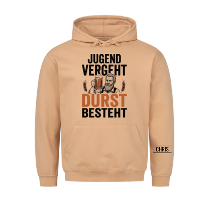 Jugend vergeht Durst besteht - Lustiges Geschenk für Biertrinker, Männer, Papa & Opa - Personalisiertes Shirt