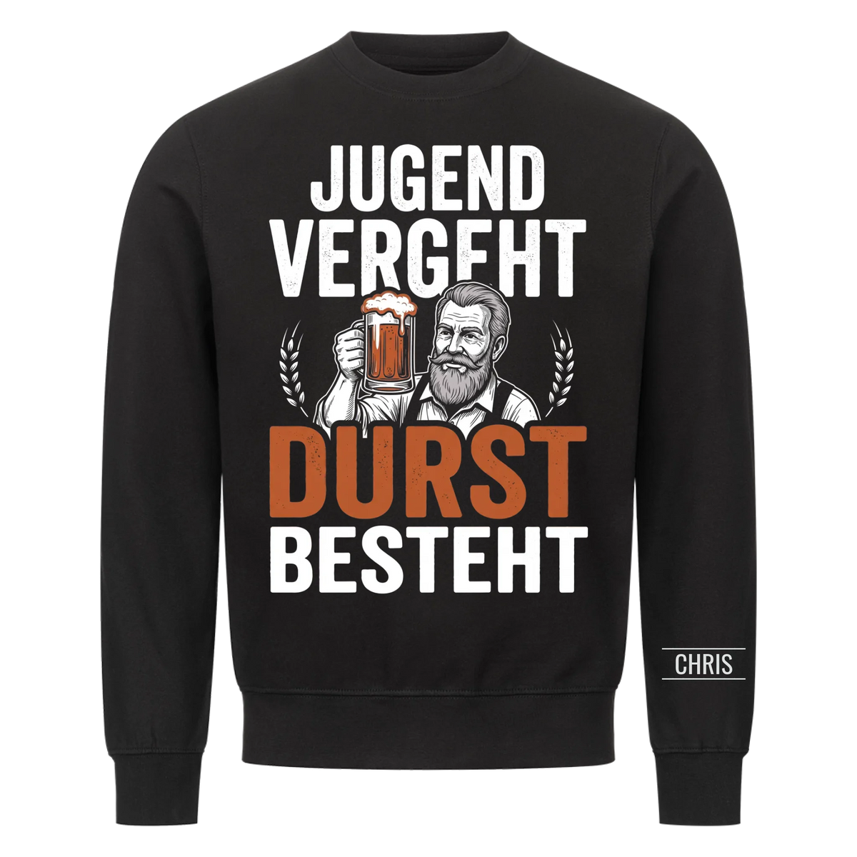 Jugend vergeht Durst besteht - Lustiges Geschenk für Biertrinker, Männer, Papa & Opa - Personalisiertes Shirt