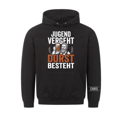 Jugend vergeht Durst besteht - Lustiges Geschenk für Biertrinker, Männer, Papa & Opa - Personalisiertes Shirt