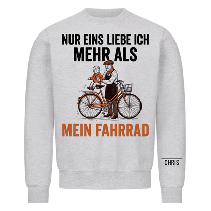 Nur eins liebe ich mehr als mein Fahrrad - Lustiges Geschenk für Radfahrer, Opa, Opi & Großvater - Personalisiertes Shirt