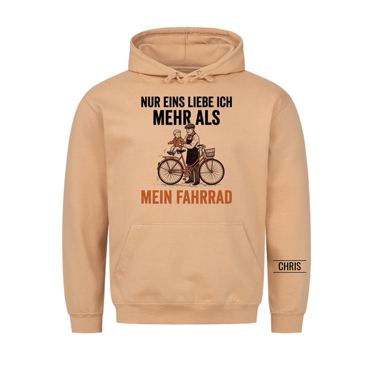 Nur eins liebe ich mehr als mein Fahrrad - Lustiges Geschenk für Radfahrer, Opa, Opi & Großvater - Personalisiertes Shirt