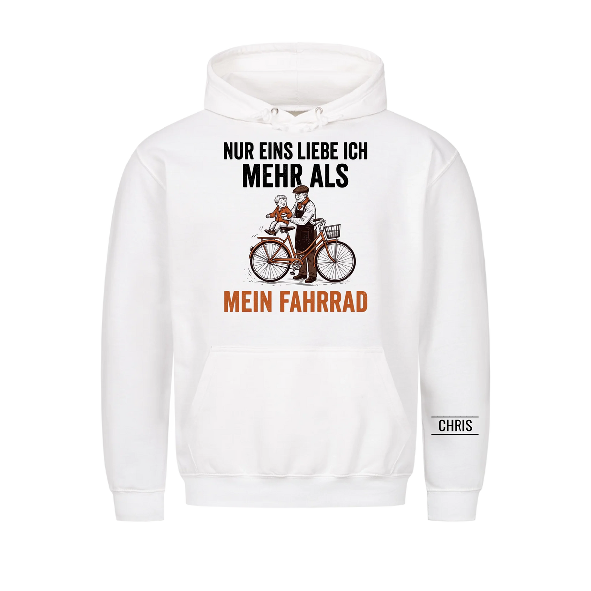 Nur eins liebe ich mehr als mein Fahrrad - Lustiges Geschenk für Radfahrer, Opa, Opi & Großvater - Personalisiertes Shirt