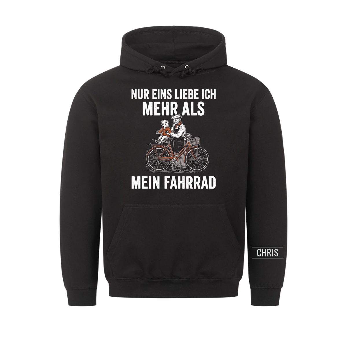 Nur eins liebe ich mehr als mein Fahrrad - Lustiges Geschenk für Radfahrer, Opa, Opi & Großvater - Personalisiertes Shirt