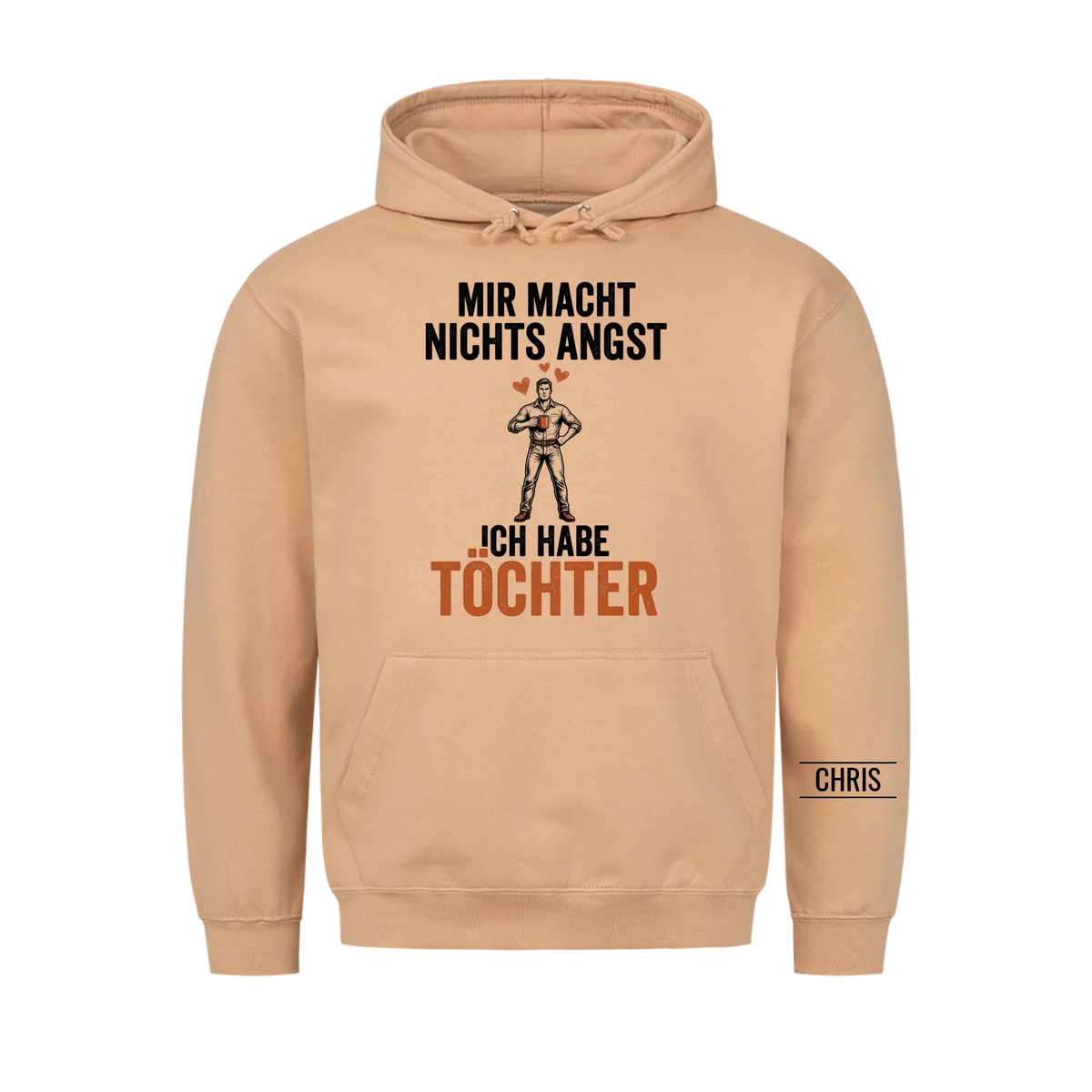 Mir macht nichts Angst Ich habe Töchter - Lustiges Geschenk für Papa, Vater & Männer von der Tochter - Personalisiertes Shirt
