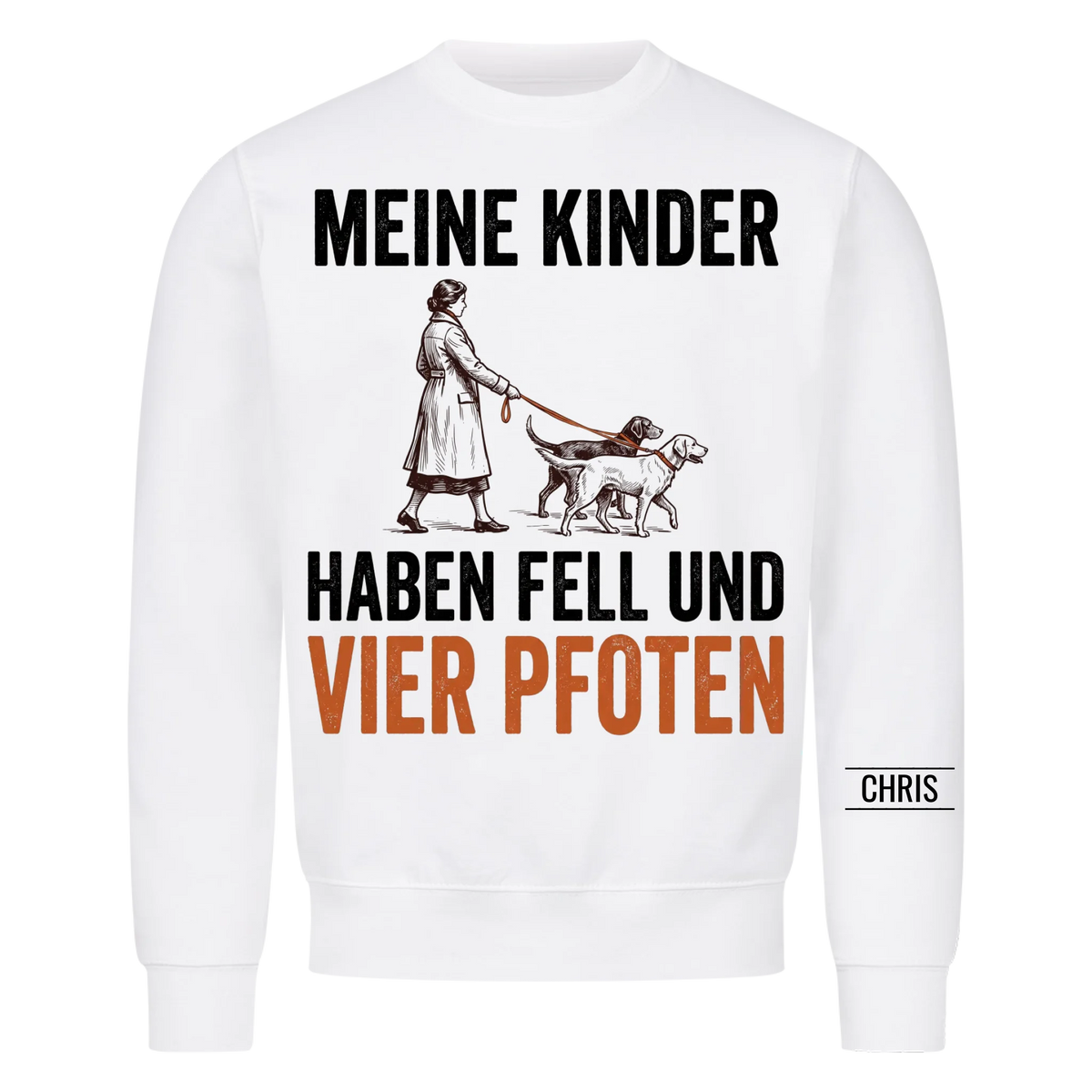 Meine Kinder haben Fell und vier Pfoten - Geschenk für Hundemamas & Hundebesitzer - Personalisiertes Shirt