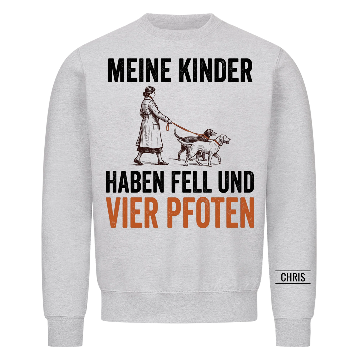 Meine Kinder haben Fell und vier Pfoten - Geschenk für Hundemamas & Hundebesitzer - Personalisiertes Shirt