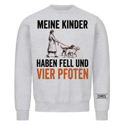 Meine Kinder haben Fell und vier Pfoten - Geschenk für Hundemamas & Hundebesitzer - Personalisiertes Shirt
