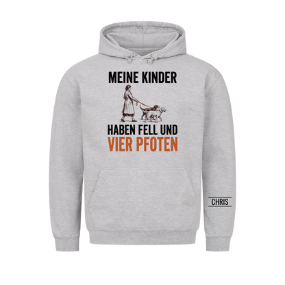 Meine Kinder haben Fell und vier Pfoten - Geschenk für Hundemamas & Hundebesitzer - Personalisiertes Shirt