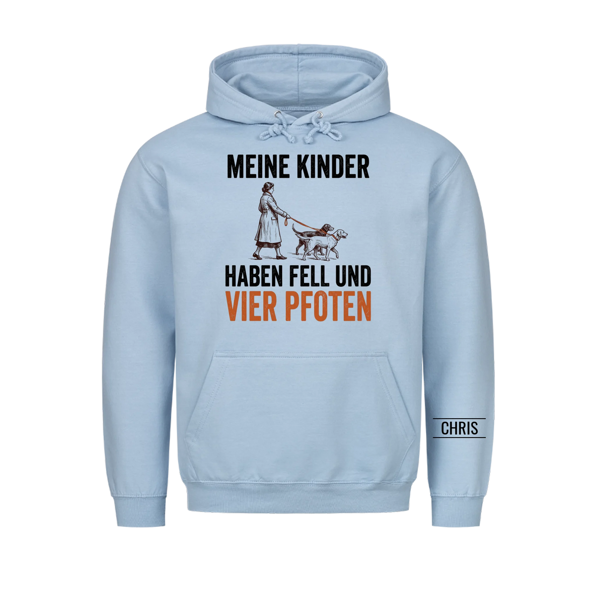 Meine Kinder haben Fell und vier Pfoten - Geschenk für Hundemamas & Hundebesitzer - Personalisiertes Shirt