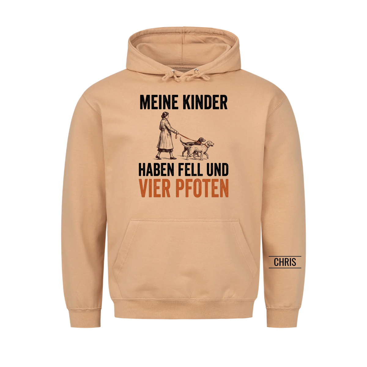 Meine Kinder haben Fell und vier Pfoten - Geschenk für Hundemamas & Hundebesitzer - Personalisiertes Shirt