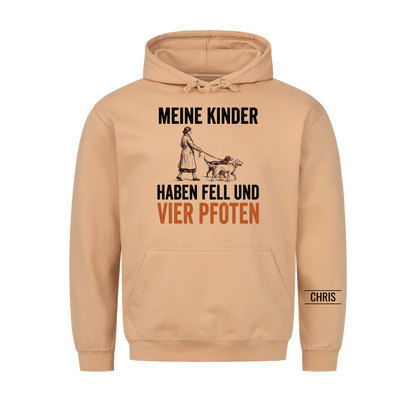 Meine Kinder haben Fell und vier Pfoten - Geschenk für Hundemamas & Hundebesitzer - Personalisiertes Shirt