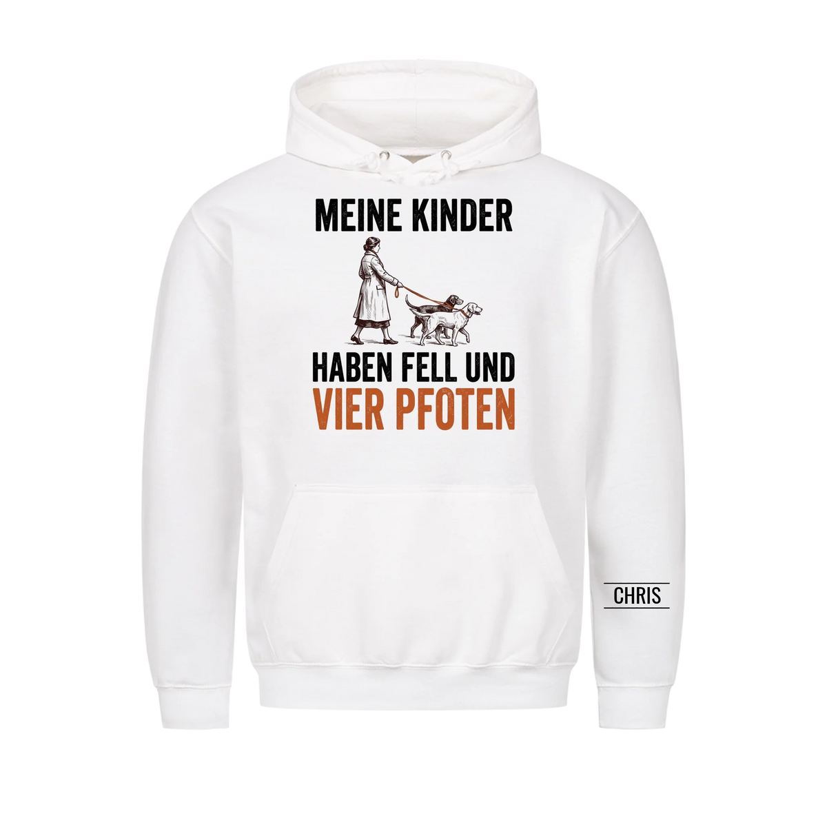 Meine Kinder haben Fell und vier Pfoten - Geschenk für Hundemamas & Hundebesitzer - Personalisiertes Shirt