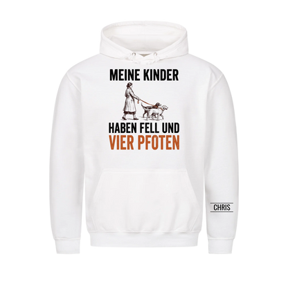 Meine Kinder haben Fell und vier Pfoten - Geschenk für Hundemamas & Hundebesitzer - Personalisiertes Shirt
