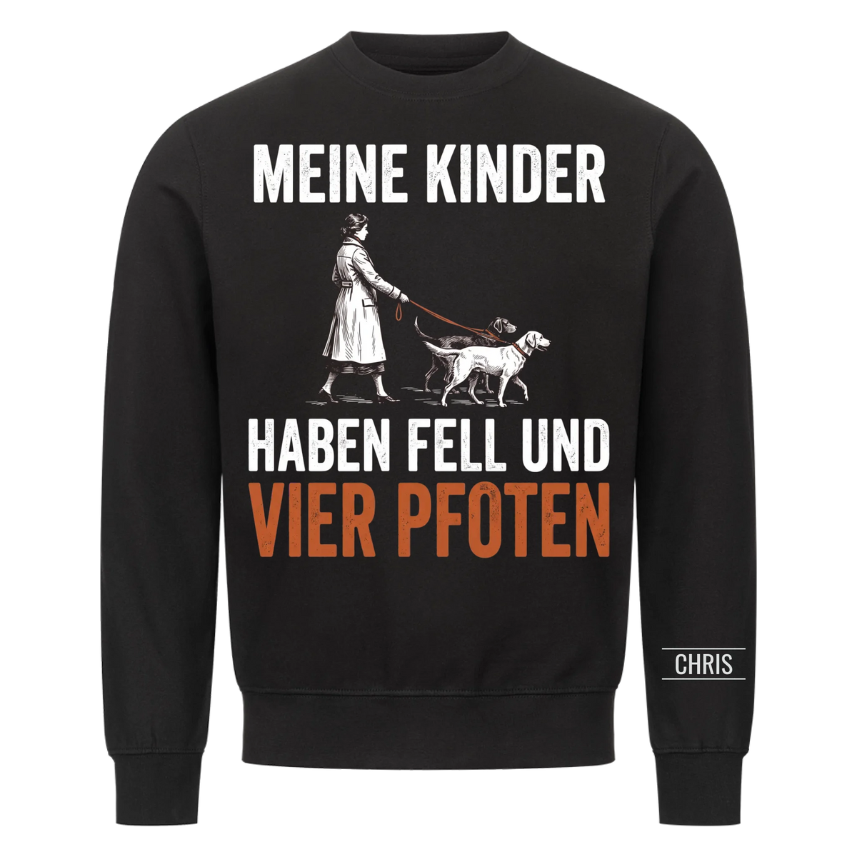 Meine Kinder haben Fell und vier Pfoten - Geschenk für Hundemamas & Hundebesitzer - Personalisiertes Shirt