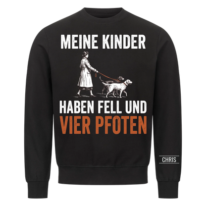Meine Kinder haben Fell und vier Pfoten - Geschenk für Hundemamas & Hundebesitzer - Personalisiertes Shirt