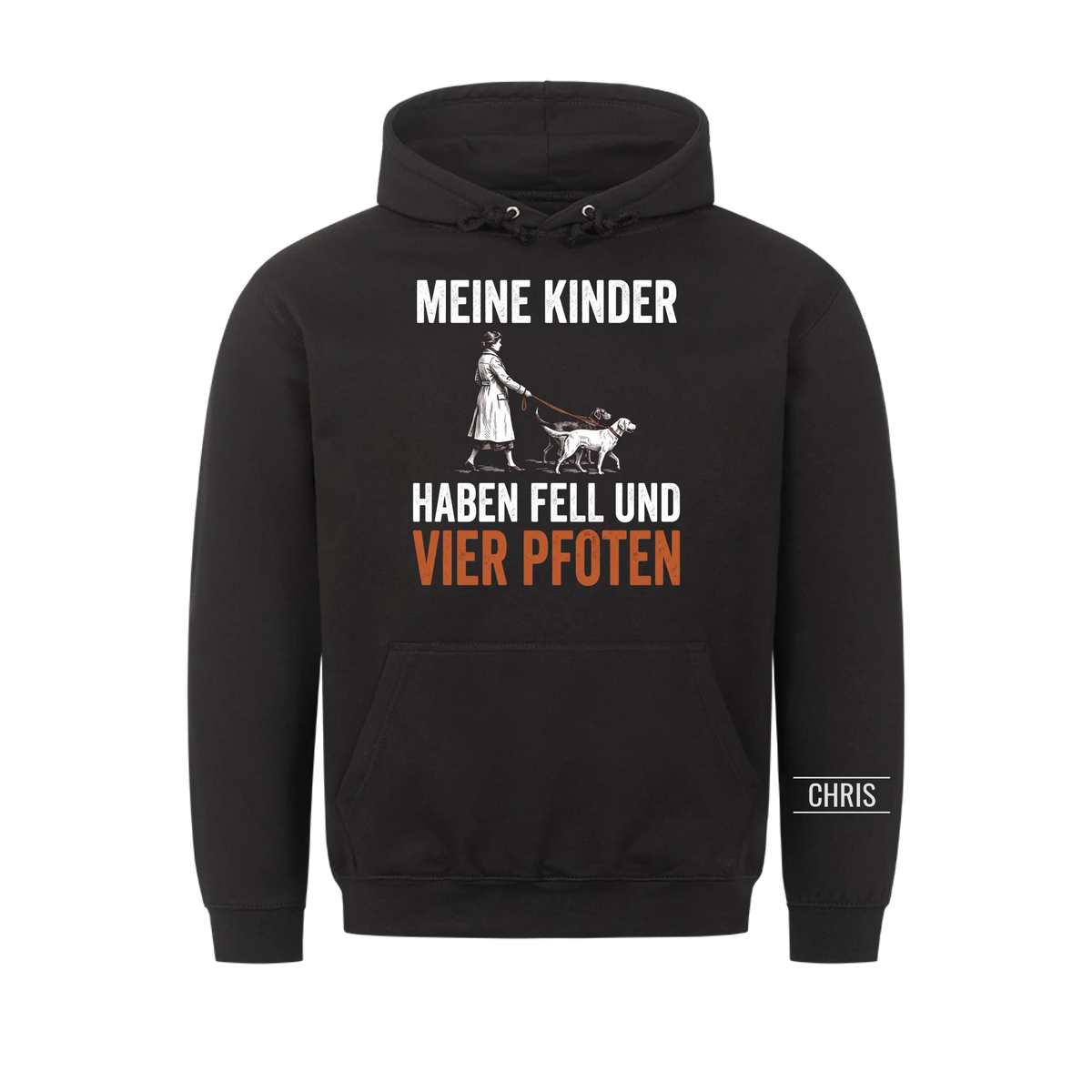 Meine Kinder haben Fell und vier Pfoten - Geschenk für Hundemamas & Hundebesitzer - Personalisiertes Shirt