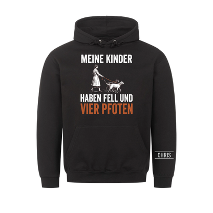 Meine Kinder haben Fell und vier Pfoten - Geschenk für Hundemamas & Hundebesitzer - Personalisiertes Shirt