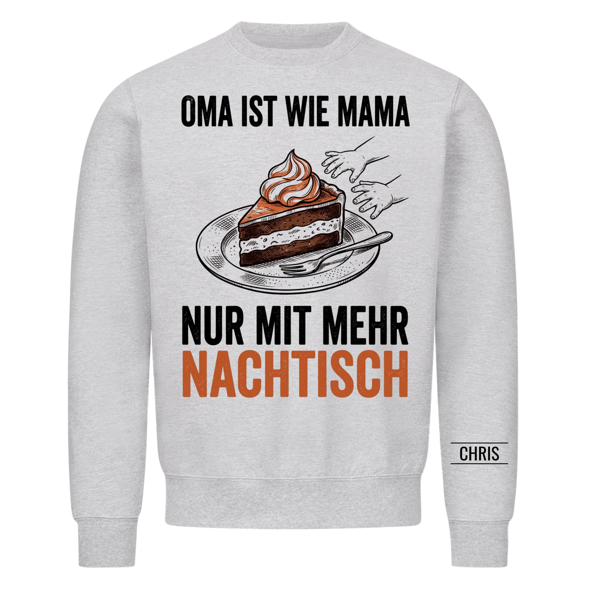 Oma ist wie Mama nur mit mehr Nachtisch - Geschenk für Oma, Omi & Großmutter - Personalisiertes Shirt