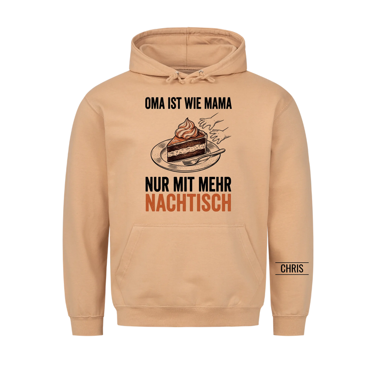 Oma ist wie Mama nur mit mehr Nachtisch - Geschenk für Oma, Omi & Großmutter - Personalisiertes Shirt