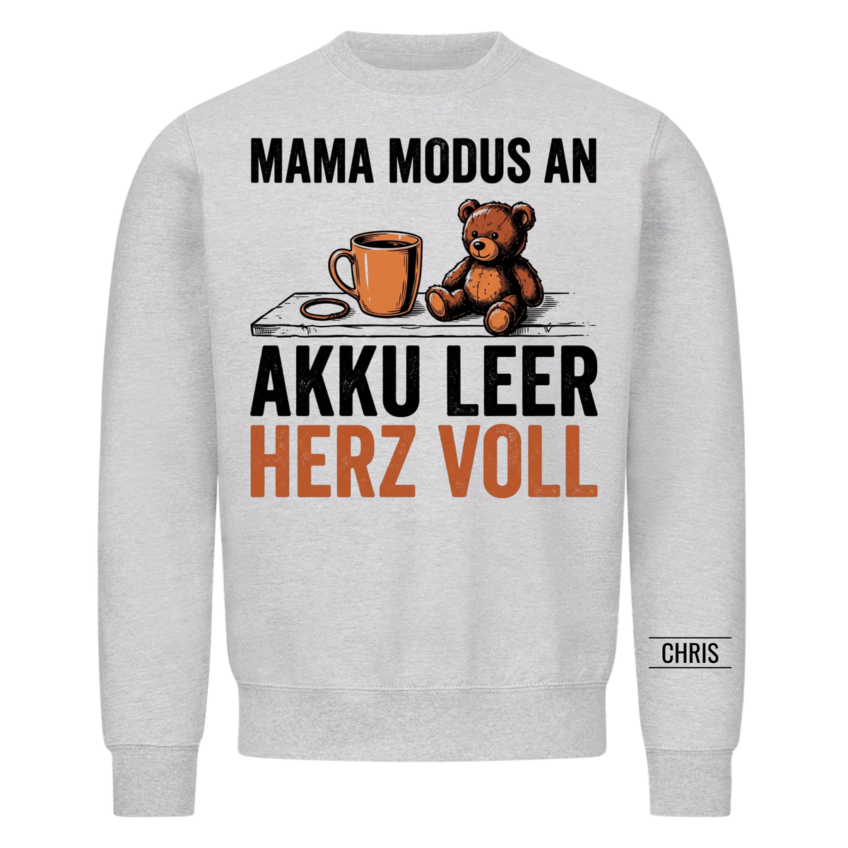 Mama Modus an Akku leer Herz voll - Geschenk für Mama zum Muttertag - Personalisiertes Shirt