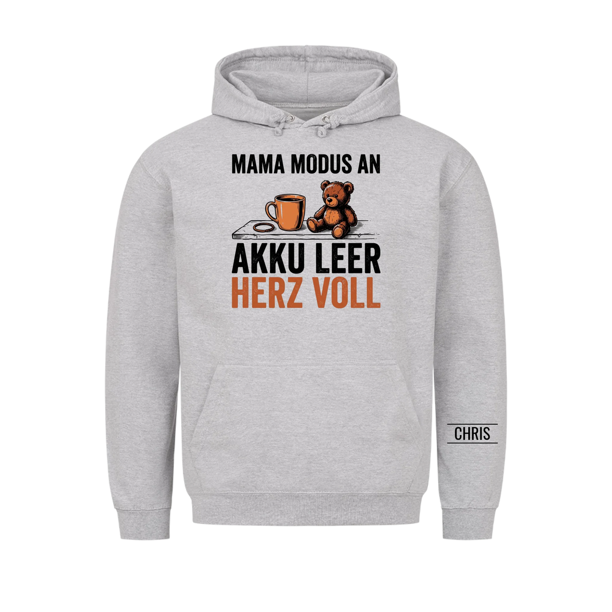 Mama Modus an Akku leer Herz voll - Geschenk für Mama zum Muttertag - Personalisiertes Shirt