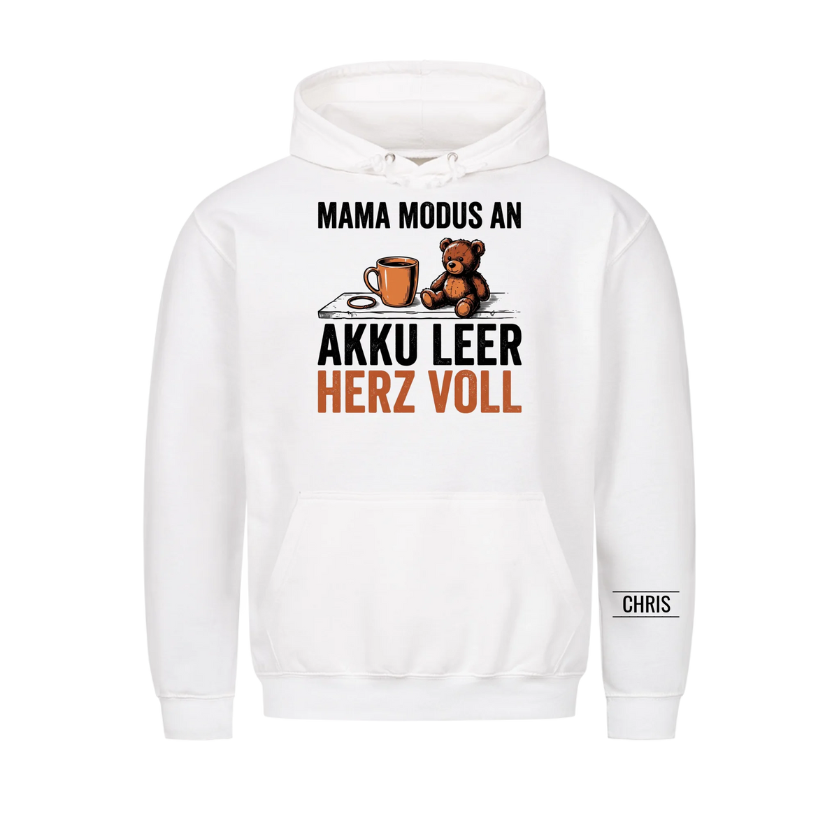 Mama Modus an Akku leer Herz voll - Geschenk für Mama zum Muttertag - Personalisiertes Shirt
