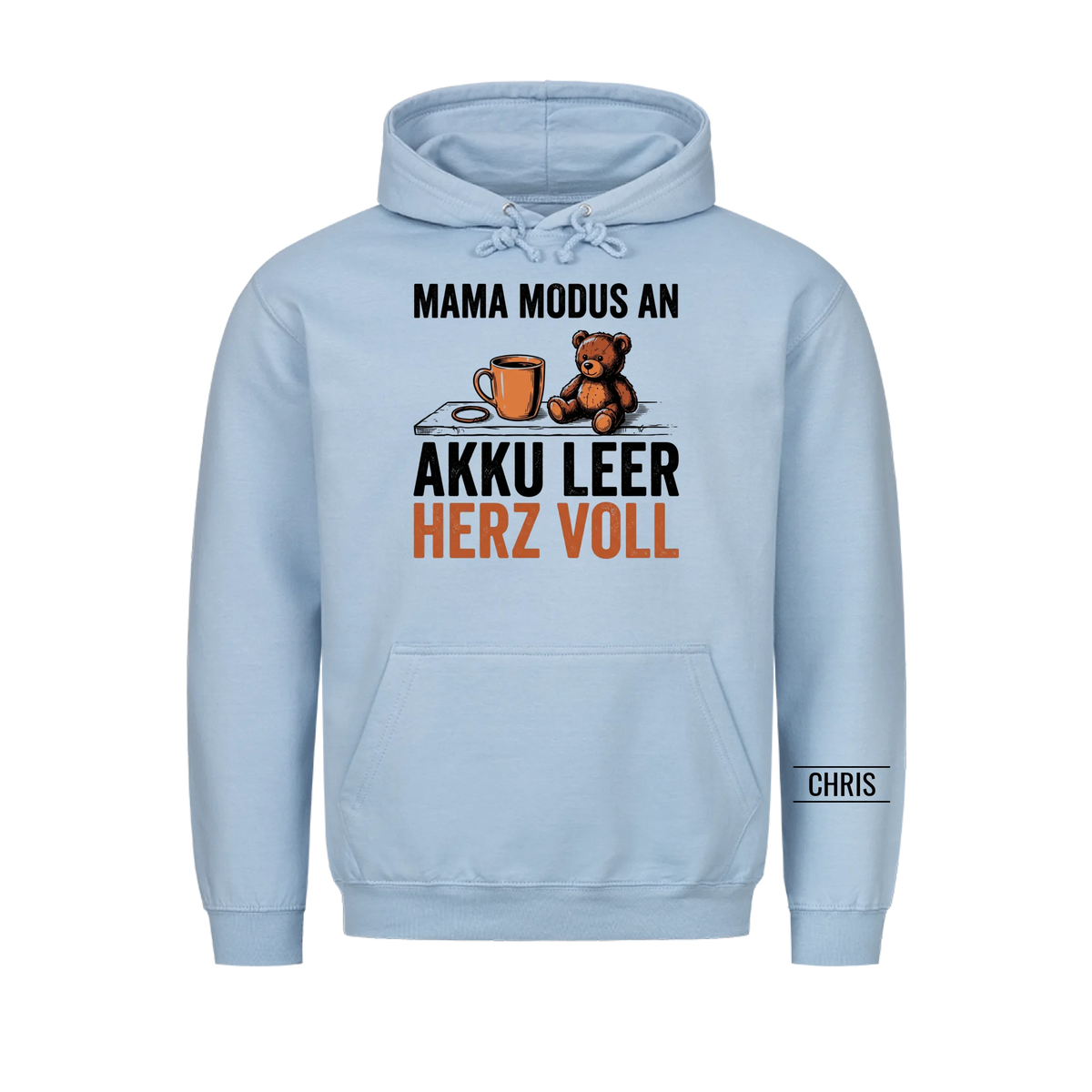 Mama Modus an Akku leer Herz voll - Geschenk für Mama zum Muttertag - Personalisiertes Shirt