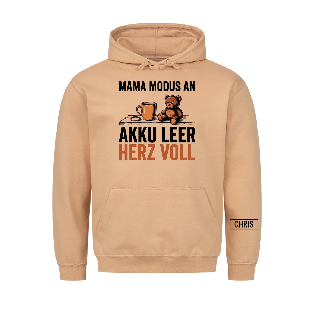 Mama Modus an Akku leer Herz voll - Geschenk für Mama zum Muttertag - Personalisiertes Shirt