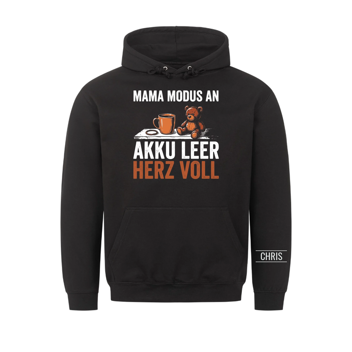 Mama Modus an Akku leer Herz voll - Geschenk für Mama zum Muttertag - Personalisiertes Shirt