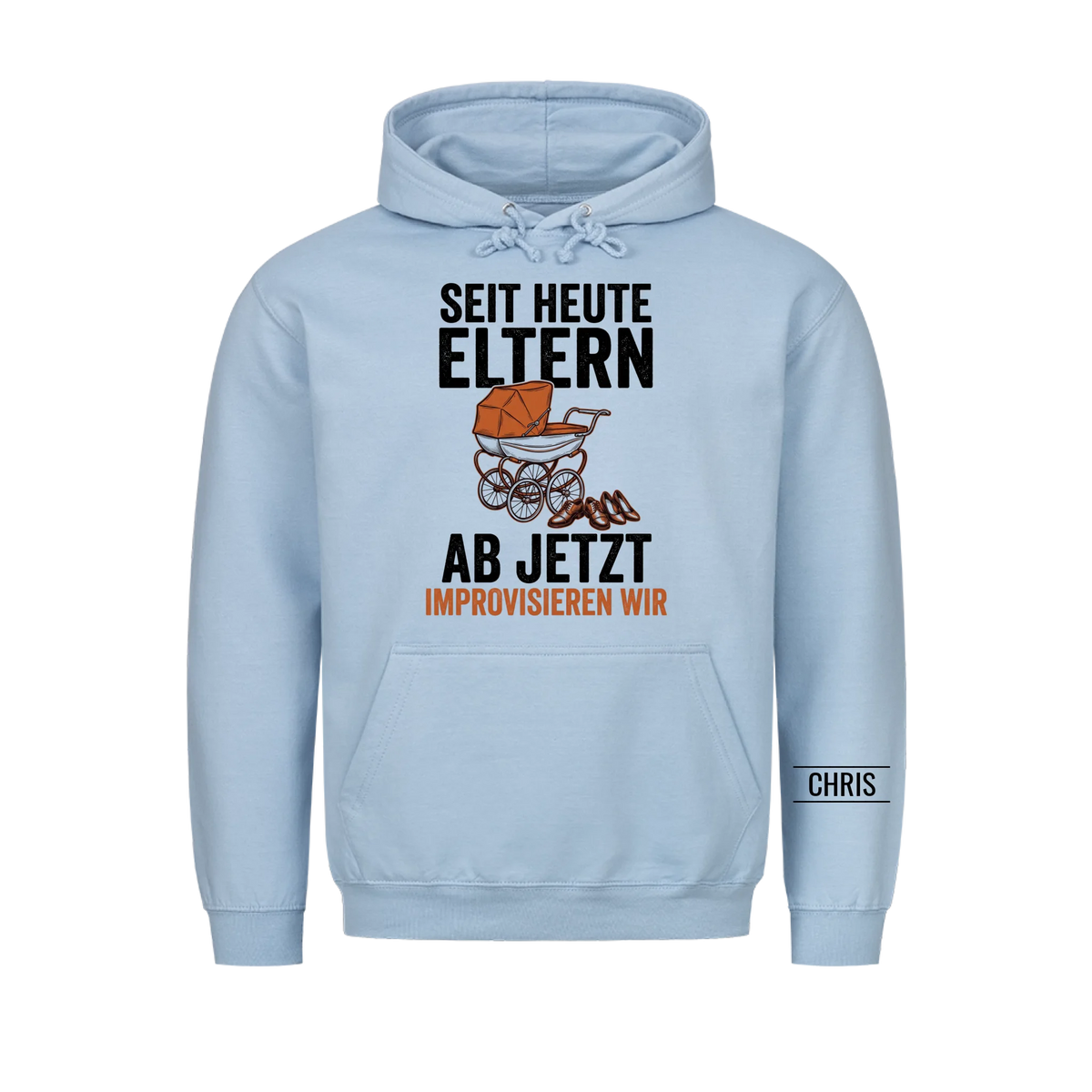 Seit heute Eltern Ab jetzt improvisieren wir - Geschenk zur Geburt für frisch gebackene Eltern - Personalisiertes Shirt
