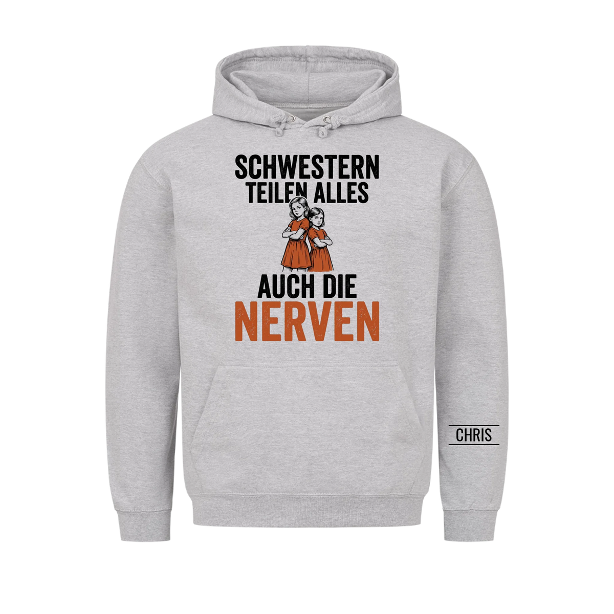 Schwestern teilen alles Auch die Nerven - Lustiges Geschenk für Schwestern - Personalisiertes Shirt