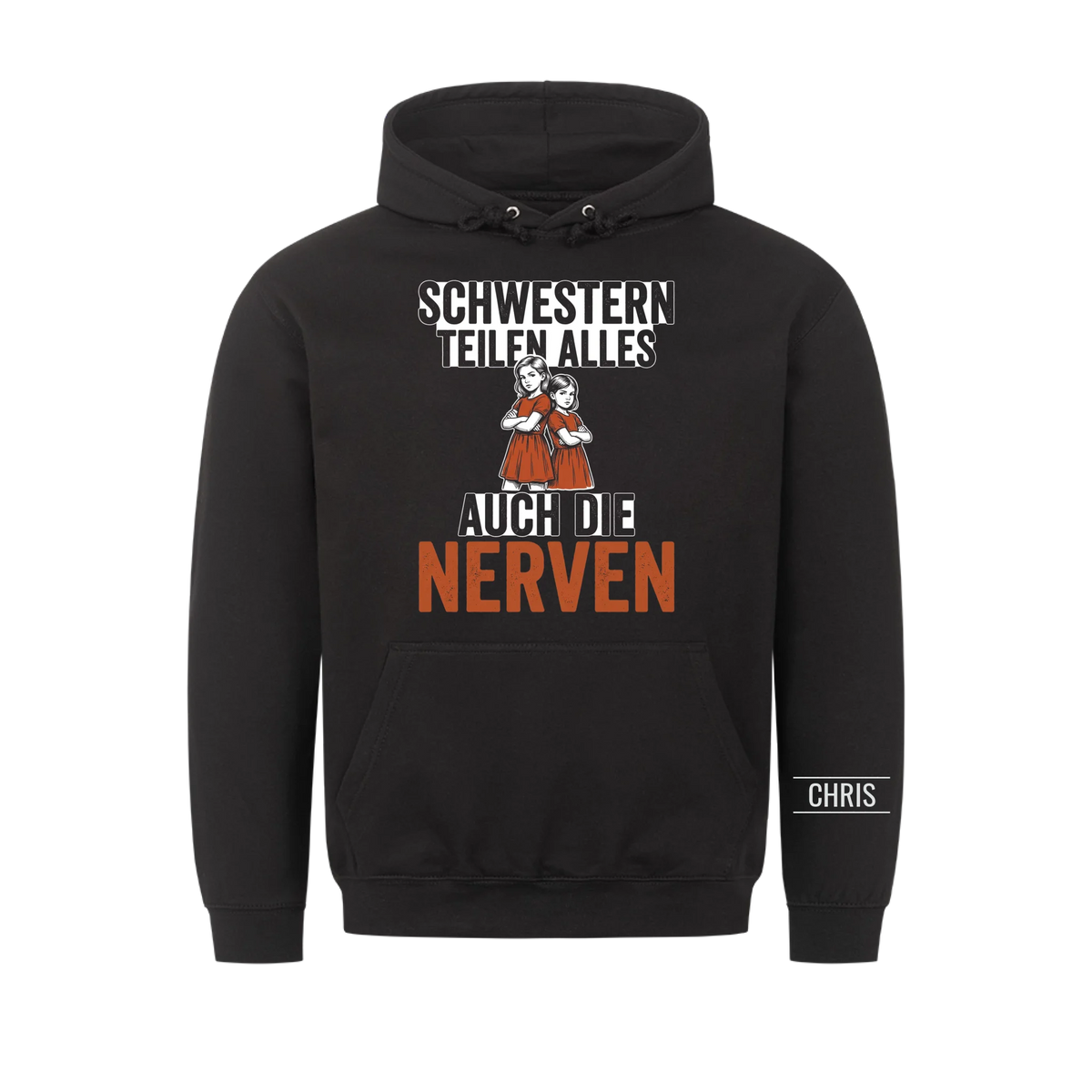 Schwestern teilen alles Auch die Nerven - Lustiges Geschenk für Schwestern - Personalisiertes Shirt