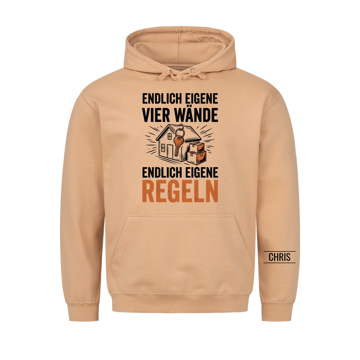 Endlich eigene vier Wände Endlich eigene Regeln - Geschenk zum Einzug & zur Einweihung - Personalisiertes Shirt