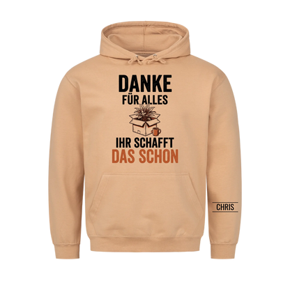Danke für alles Ihr schafft das schon - Abschiedsgeschenk für Kollegen & Kolleginnen - Personalisiertes Shirt