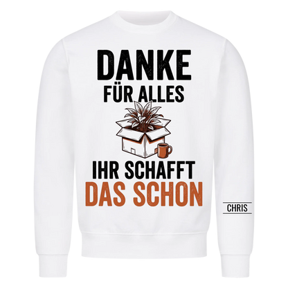 Danke für alles Ihr schafft das schon - Abschiedsgeschenk für Kollegen & Kolleginnen - Personalisiertes Shirt