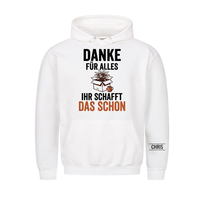Danke für alles Ihr schafft das schon - Abschiedsgeschenk für Kollegen & Kolleginnen - Personalisiertes Shirt
