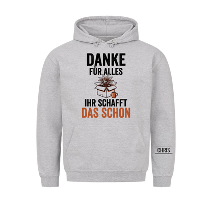Danke für alles Ihr schafft das schon - Abschiedsgeschenk für Kollegen & Kolleginnen - Personalisiertes Shirt