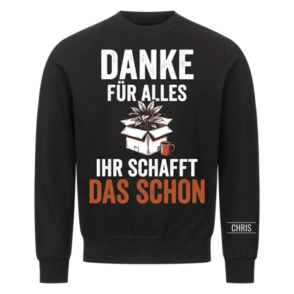 Danke für alles Ihr schafft das schon - Abschiedsgeschenk für Kollegen & Kolleginnen - Personalisiertes Shirt