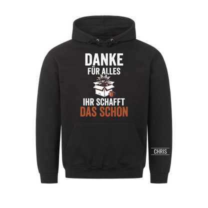 Danke für alles Ihr schafft das schon - Abschiedsgeschenk für Kollegen & Kolleginnen - Personalisiertes Shirt