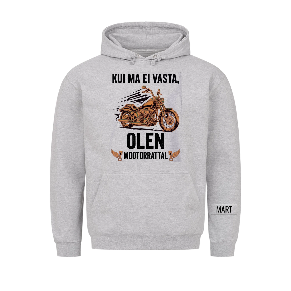 Kui ma ei vasta, olen mootorrattal. Personaalne T-särk nimega